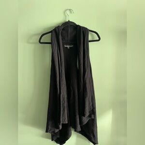 LNBF Black Sleeveless Cardigan Vest